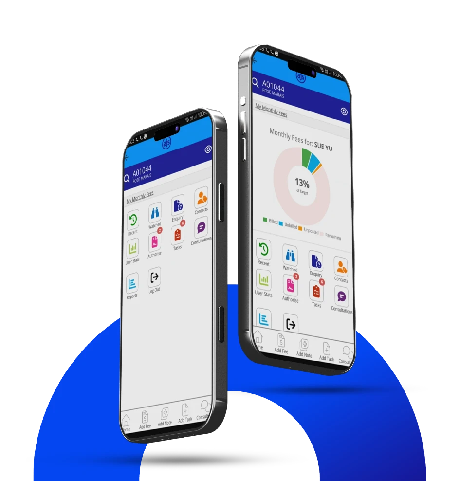 AJS Mobile app for law firm and case management